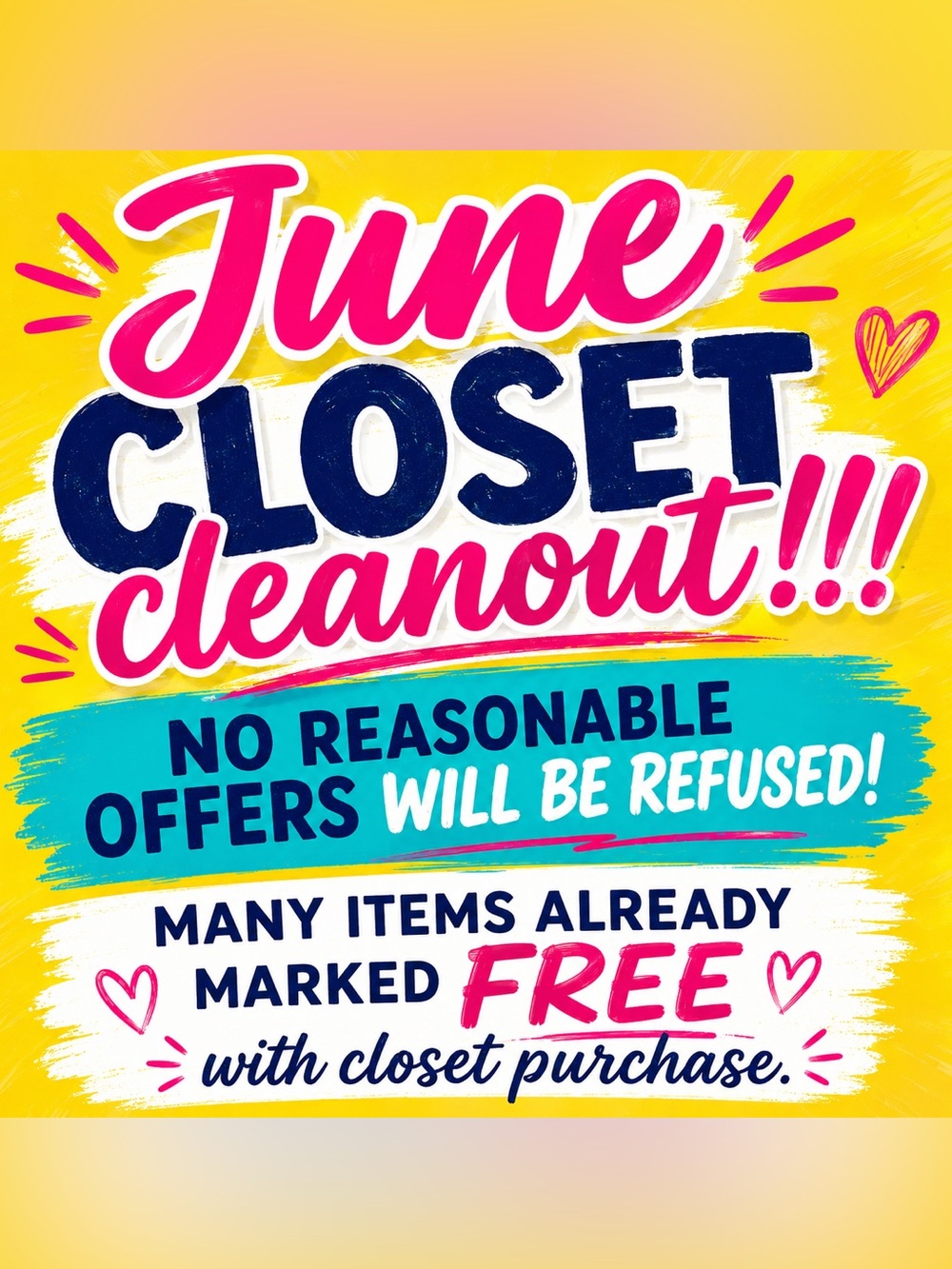 June Closet Cleanout!!!